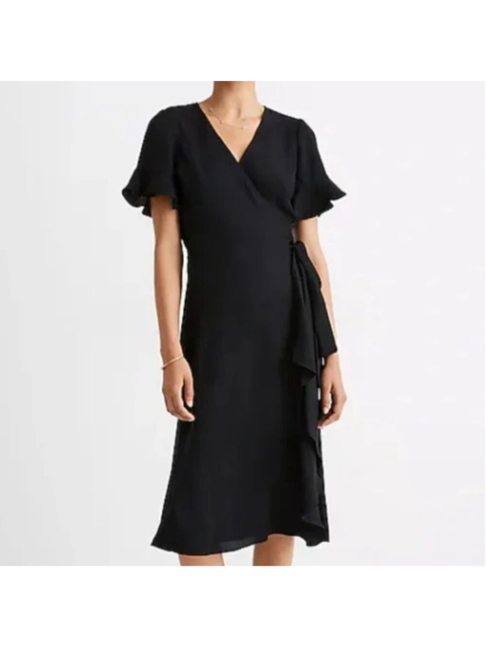 Madewell Ruffle-Sleeve Wrap Dress Size XS